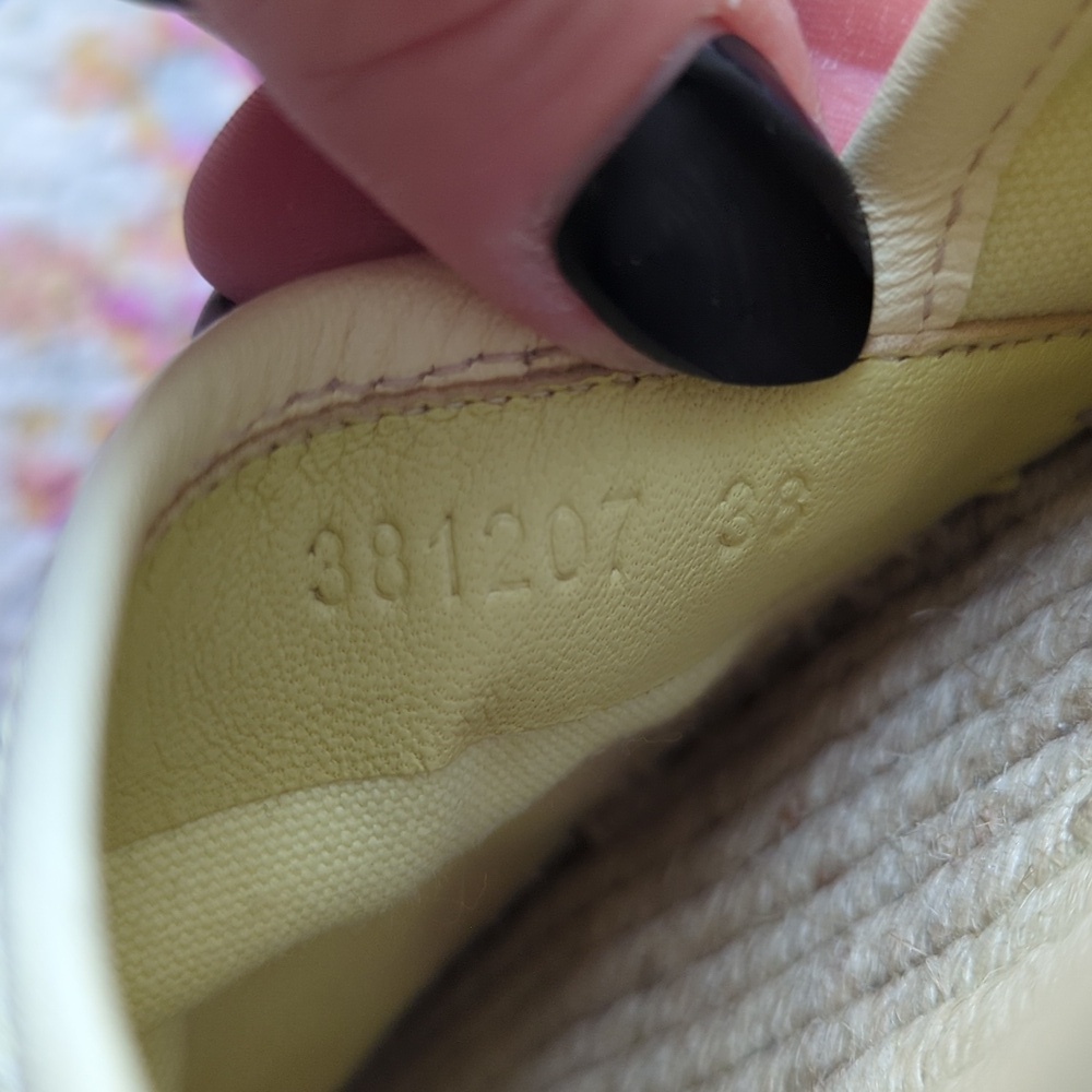 Gucci x Kris Knight Flora Knight Floral Canvas Espadrille Flats Citrus Yellow 38 - Picture 14 of 16